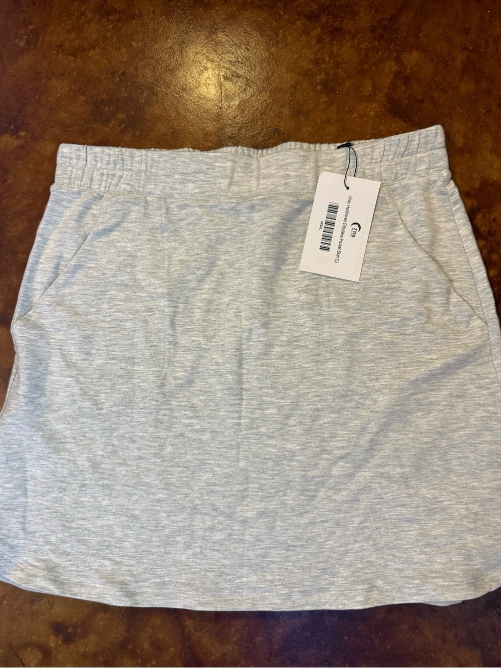 ZYIA Light Heather Gray Mini Skirt